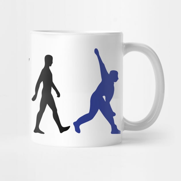 Cricket Evolution Bowler Batsman Player Fans by alltheprints